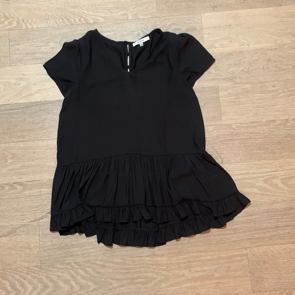 Black flowy top